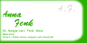 anna fenk business card